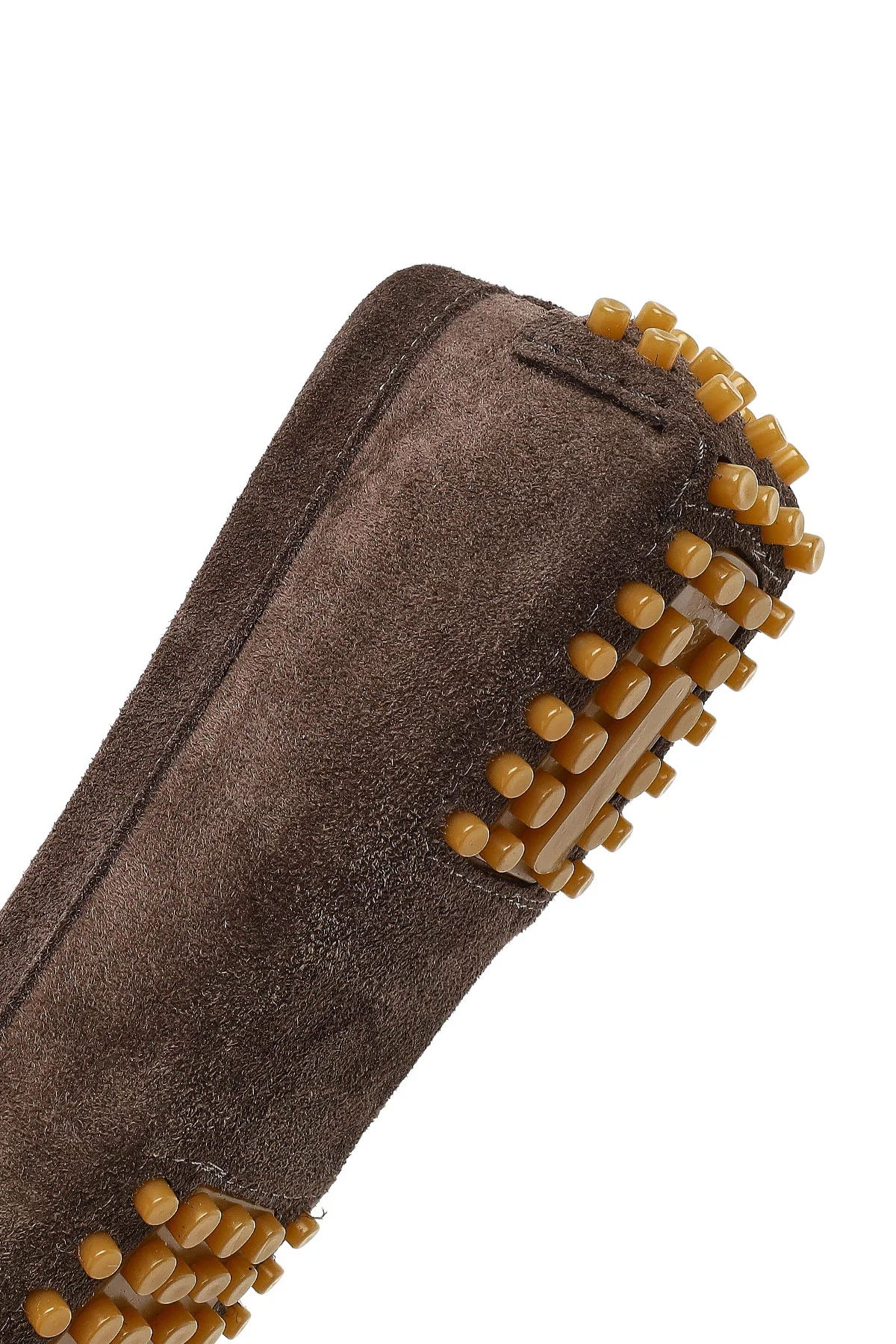 Kadın Vizon Tokalı Süet Deri Loafer - Image 8