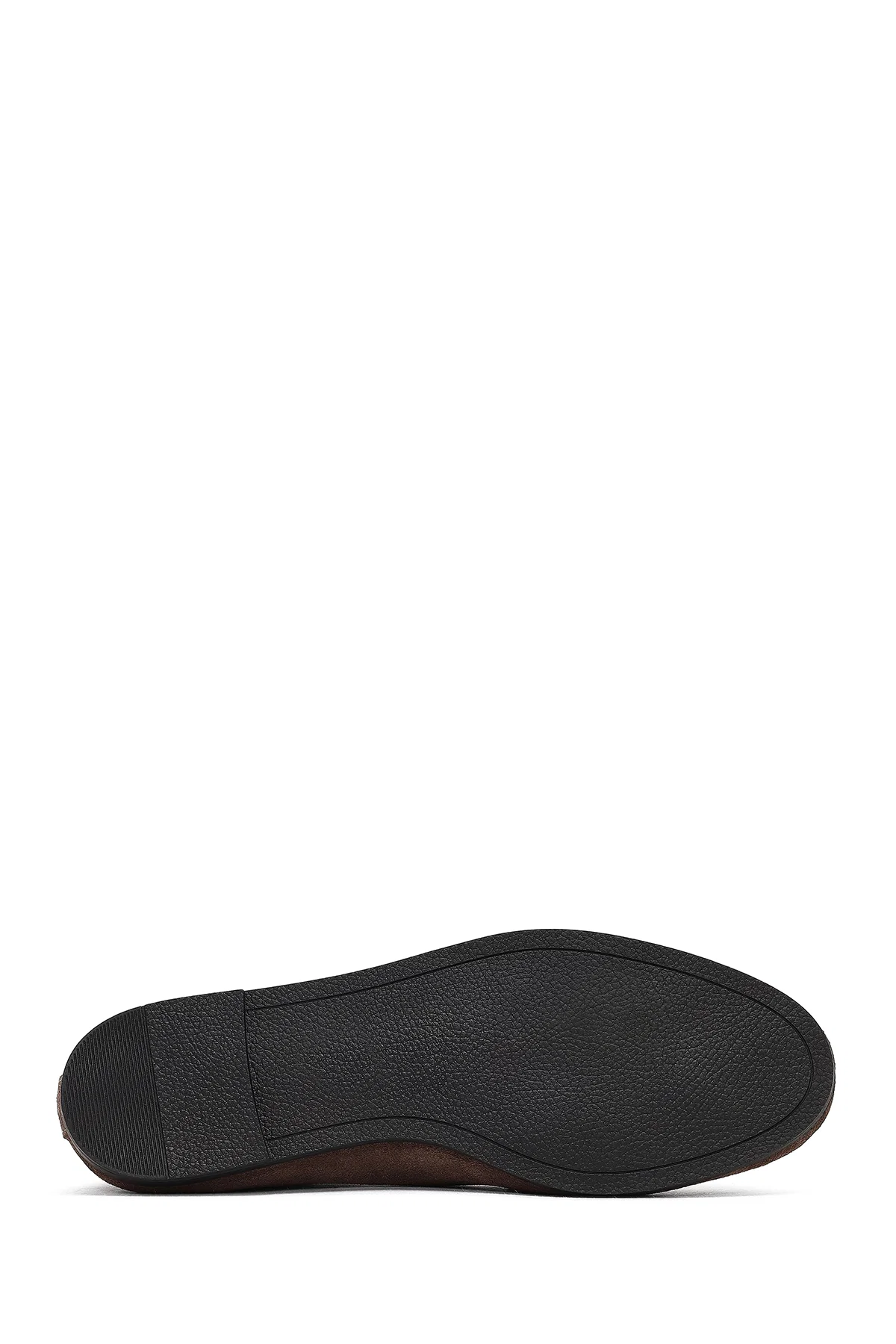 Kadın Vizon Tokalı Süet Deri Loafer - Image 4