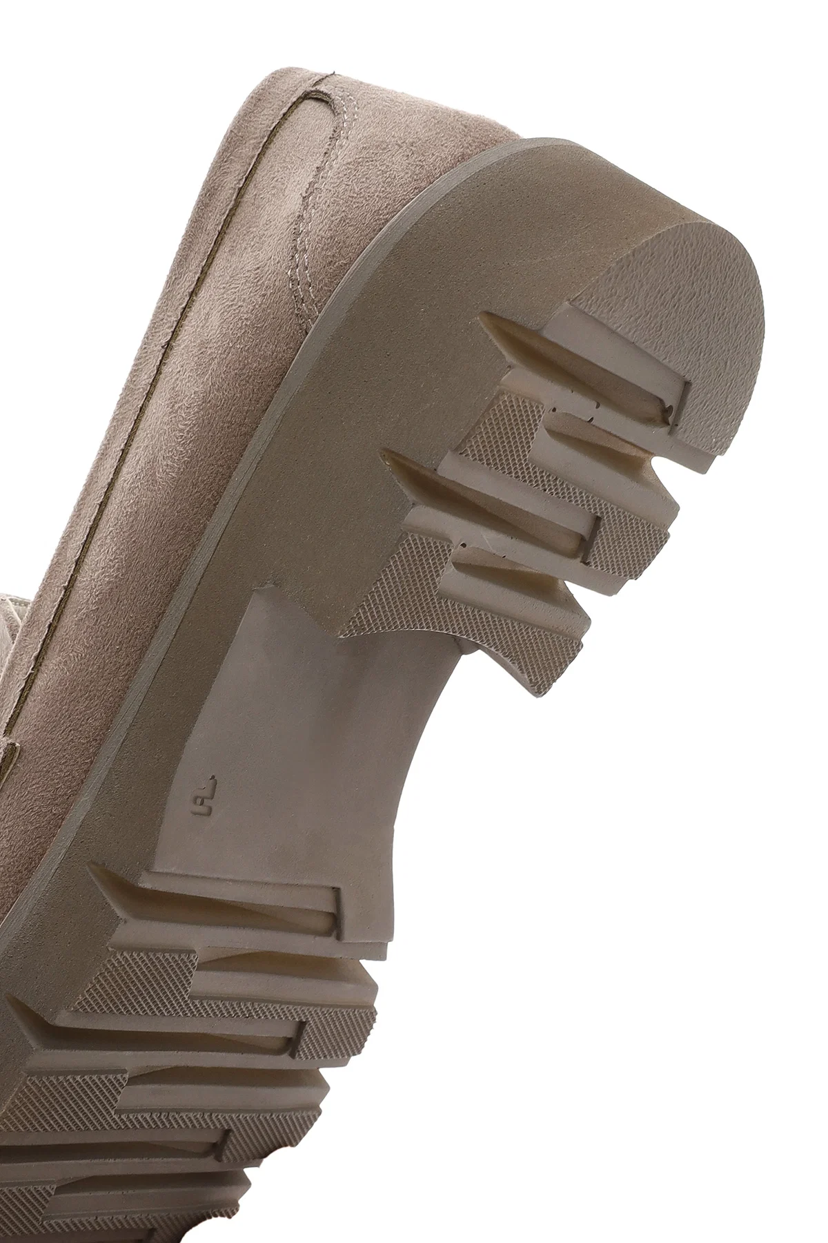Kadın Vizon Tokalı Süet Maskülen Loafer - Image 8