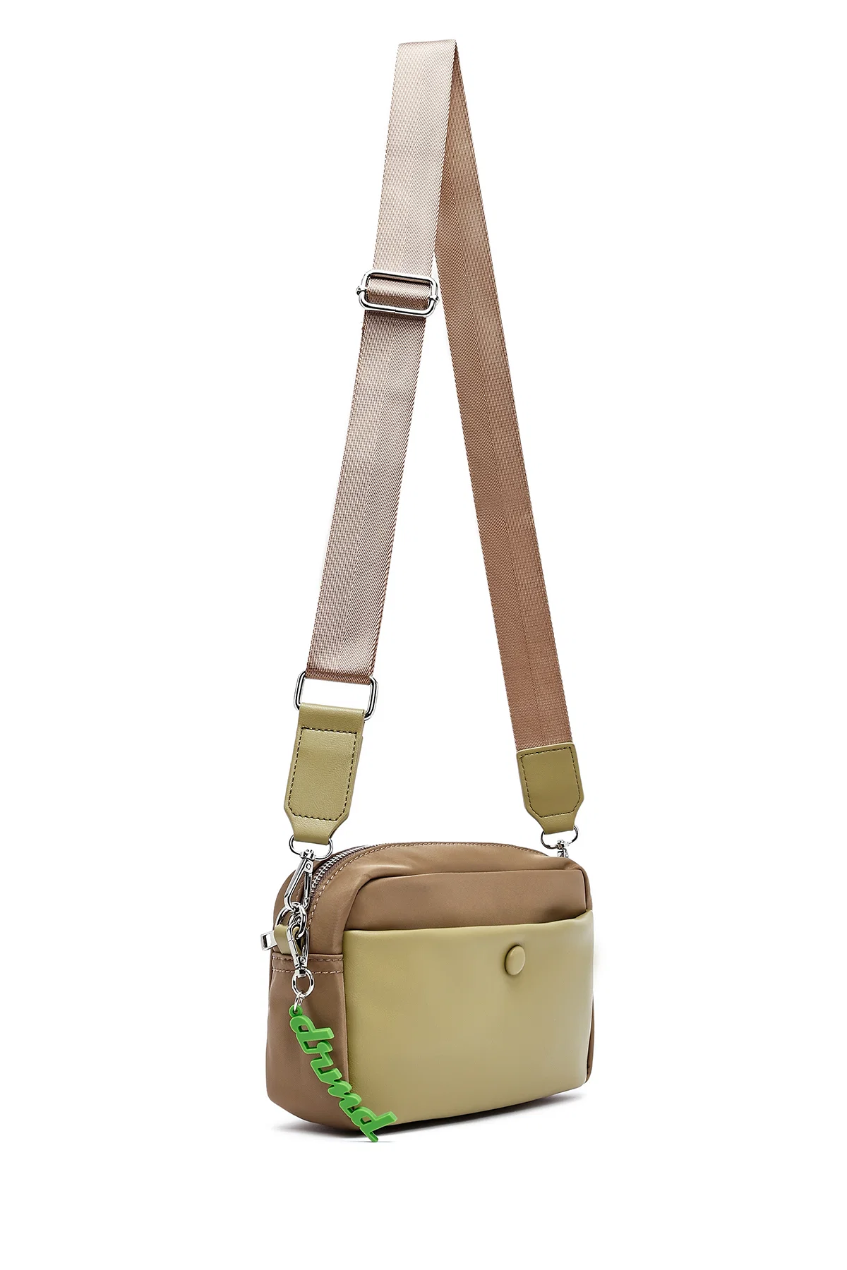 Kadın Yeşil Aksesuar Detaylı Çapraz Çanta - Image 6