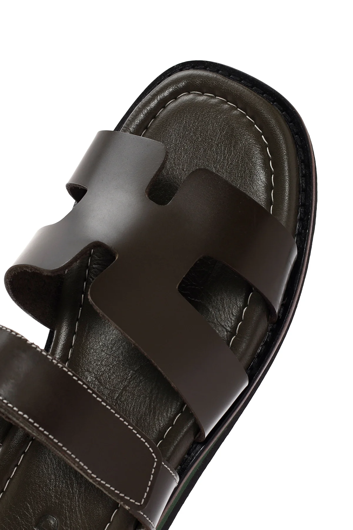 Kadın Yeşil Deri Comfort Terlik - Image 10