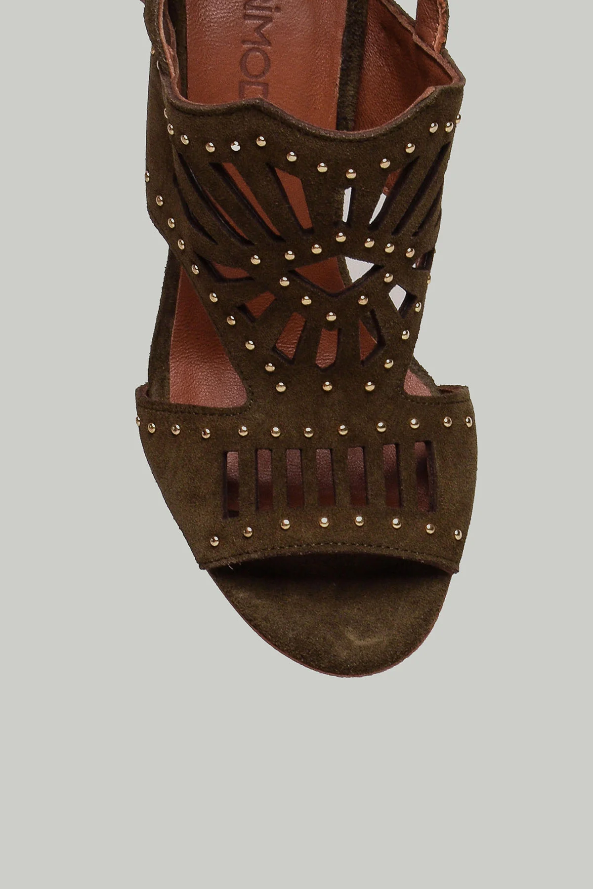 Kadın Yeşil Deri Sandalet - Image 5