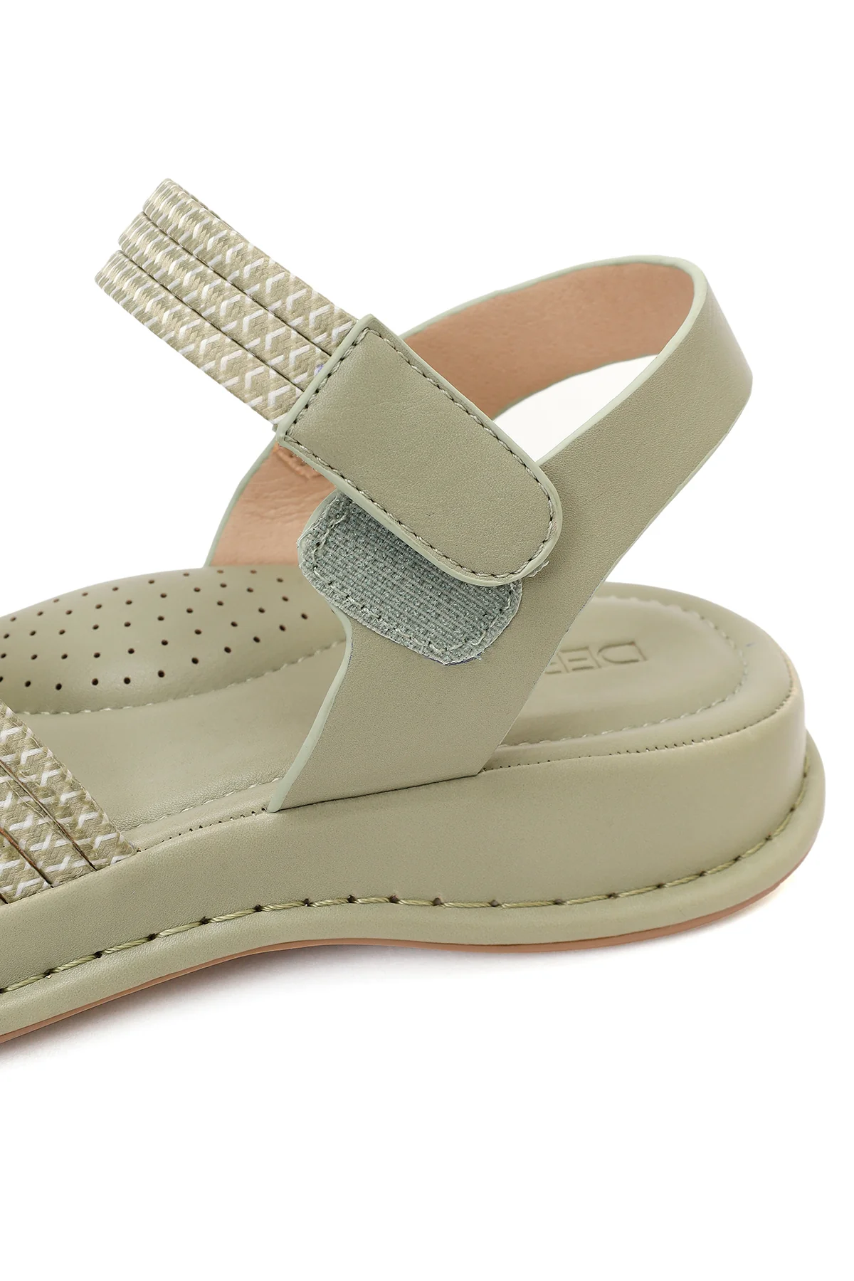 Kadın Yeşil Kalın Tabanlı Comfort Sandalet - Image 10