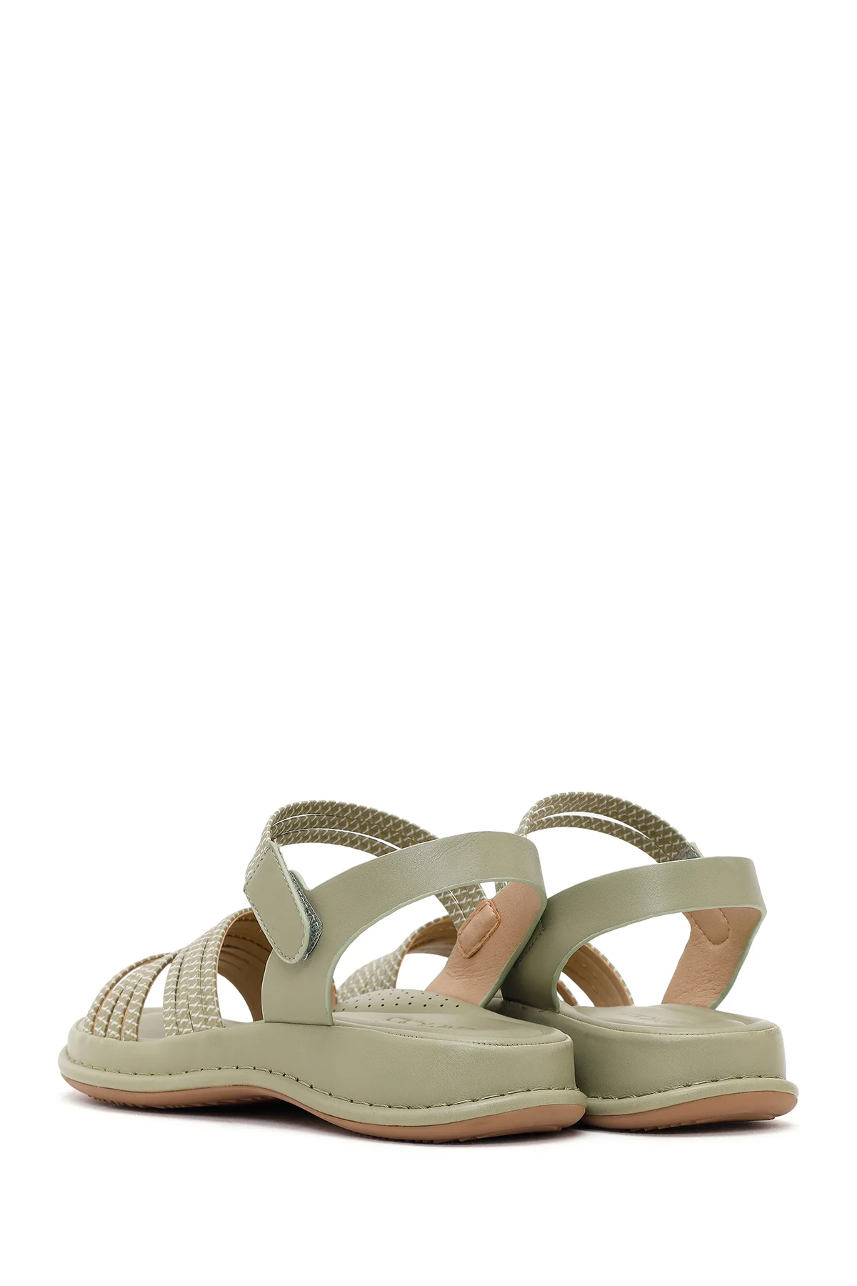 Kadın Yeşil Kalın Tabanlı Comfort Sandalet - Image 6
