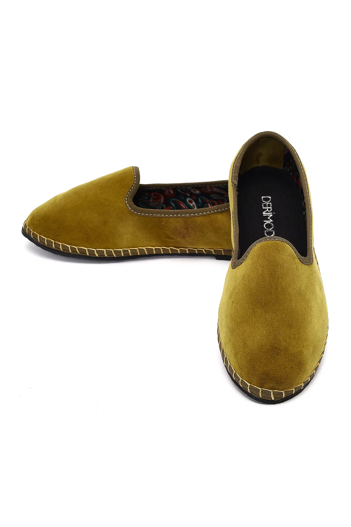 Kadın Yeşil Kumaş Loafer - Image 9