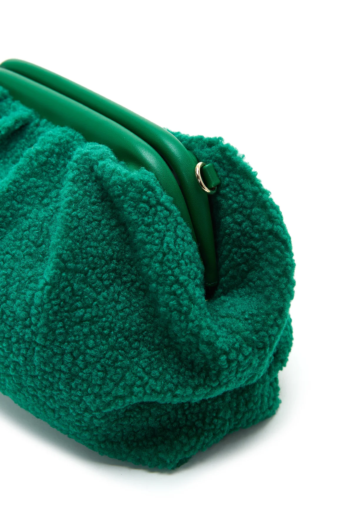 Kadın Yeşil Peluş Çapraz Çanta - Image 7