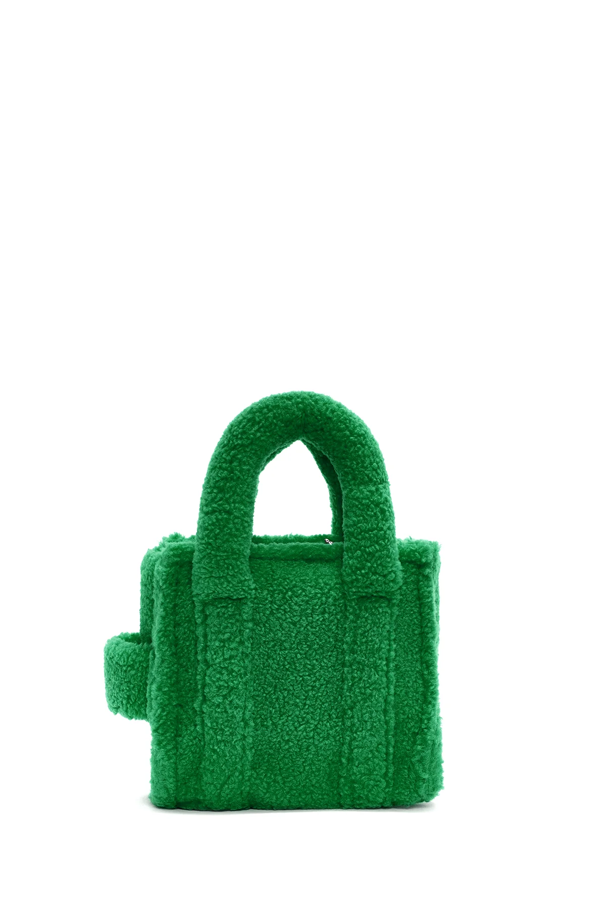 Kadın Yeşil Peluş El Çantası - Image 5
