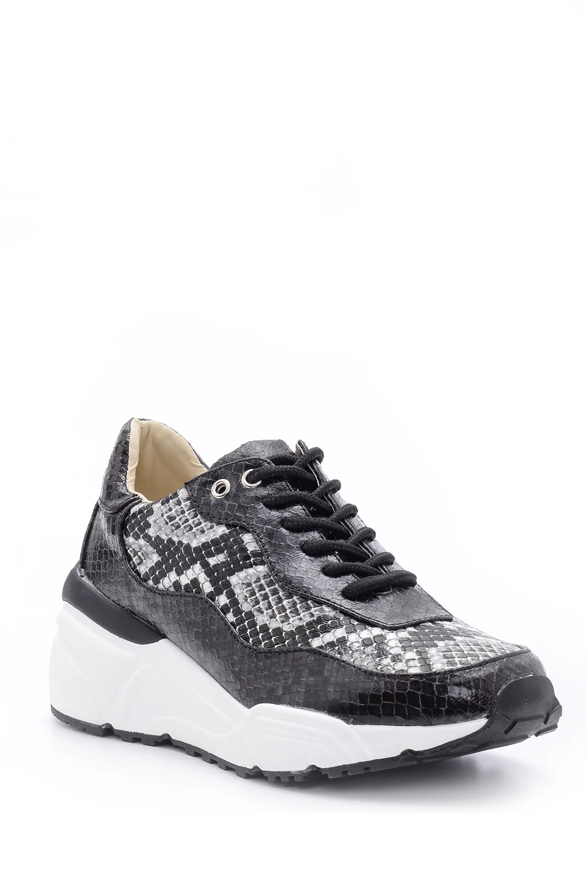 Kadın Yılan Deseni Detaylı Sneaker - Image 2