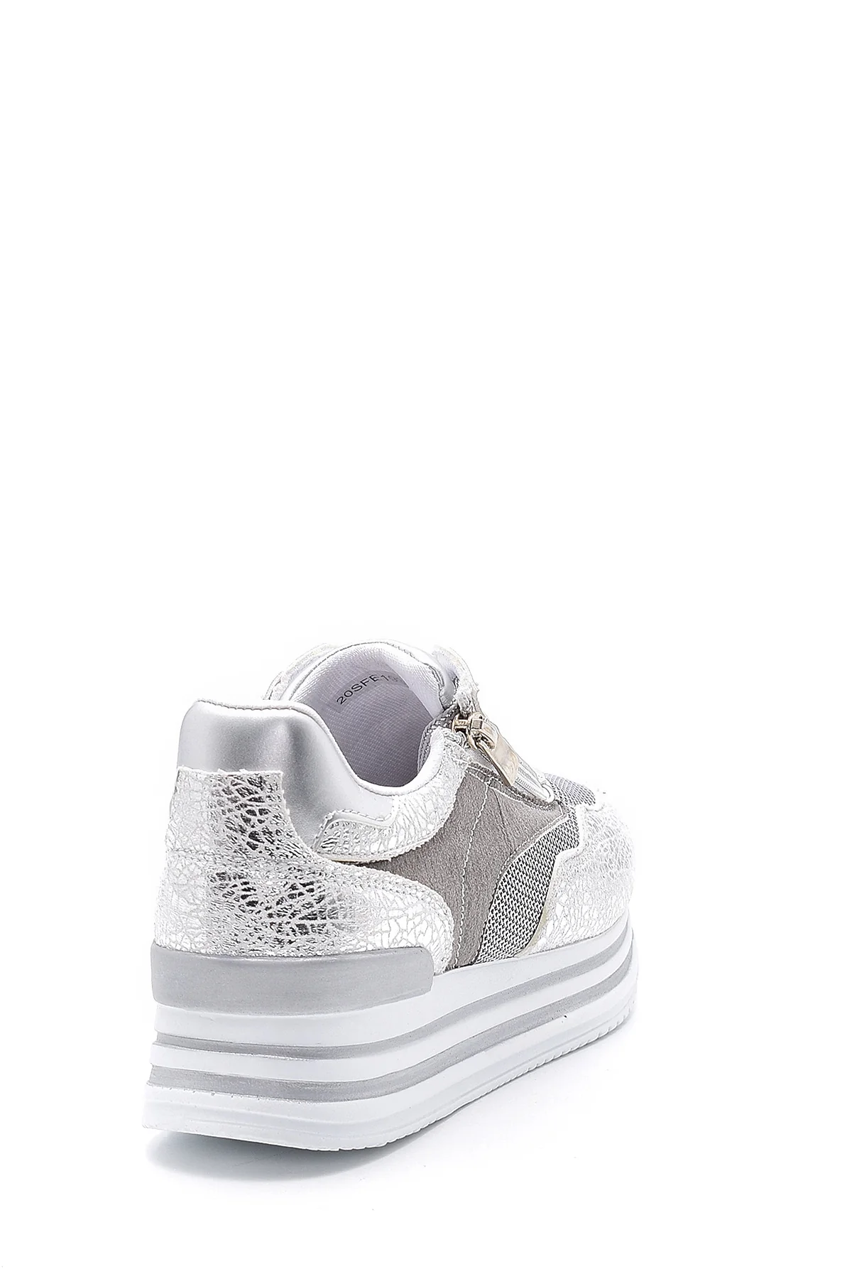 Kadın Yüksek Taban Fermuar Detaylı Sneaker - Image 5