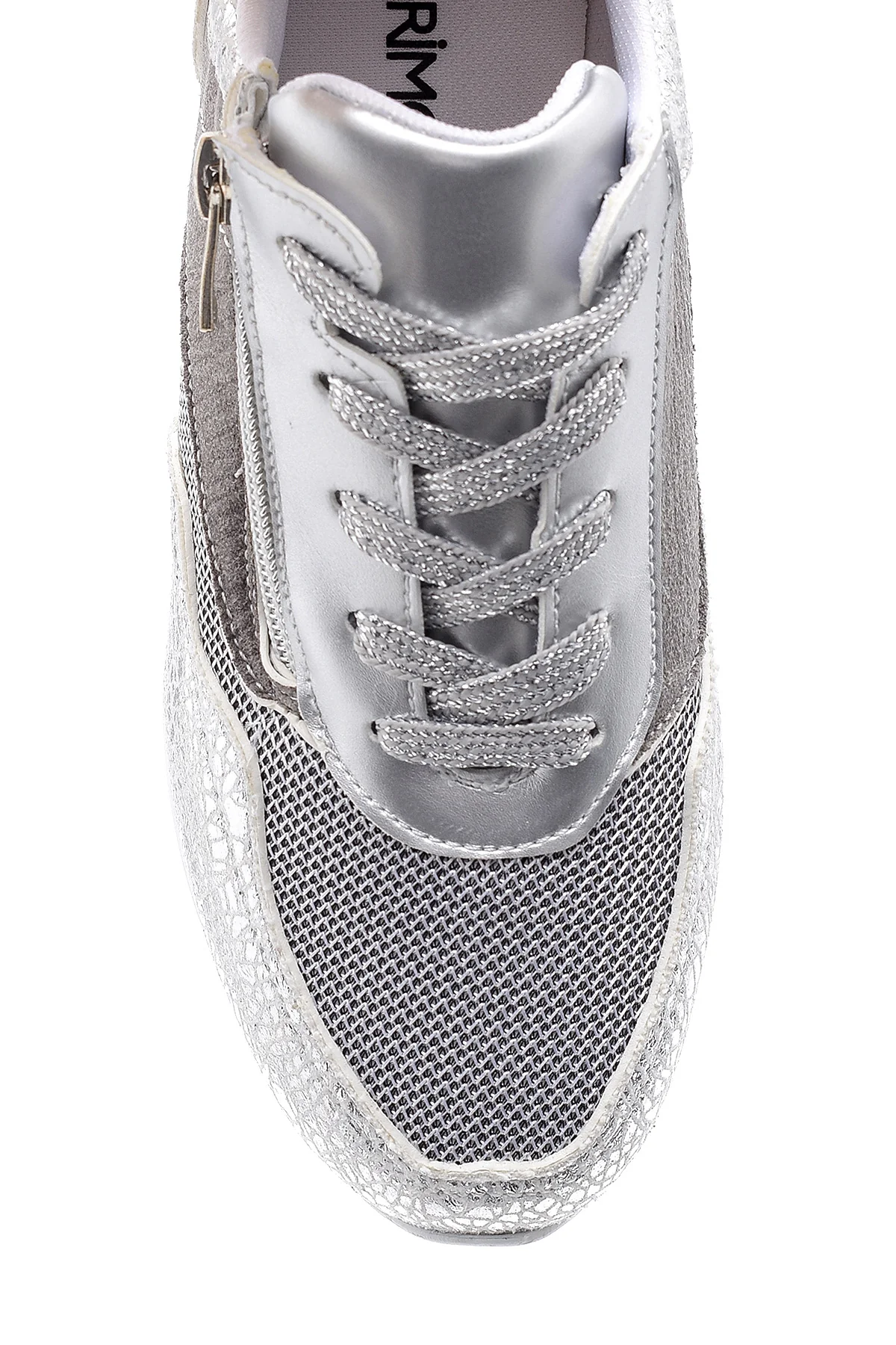 Kadın Yüksek Taban Fermuar Detaylı Sneaker - Image 6
