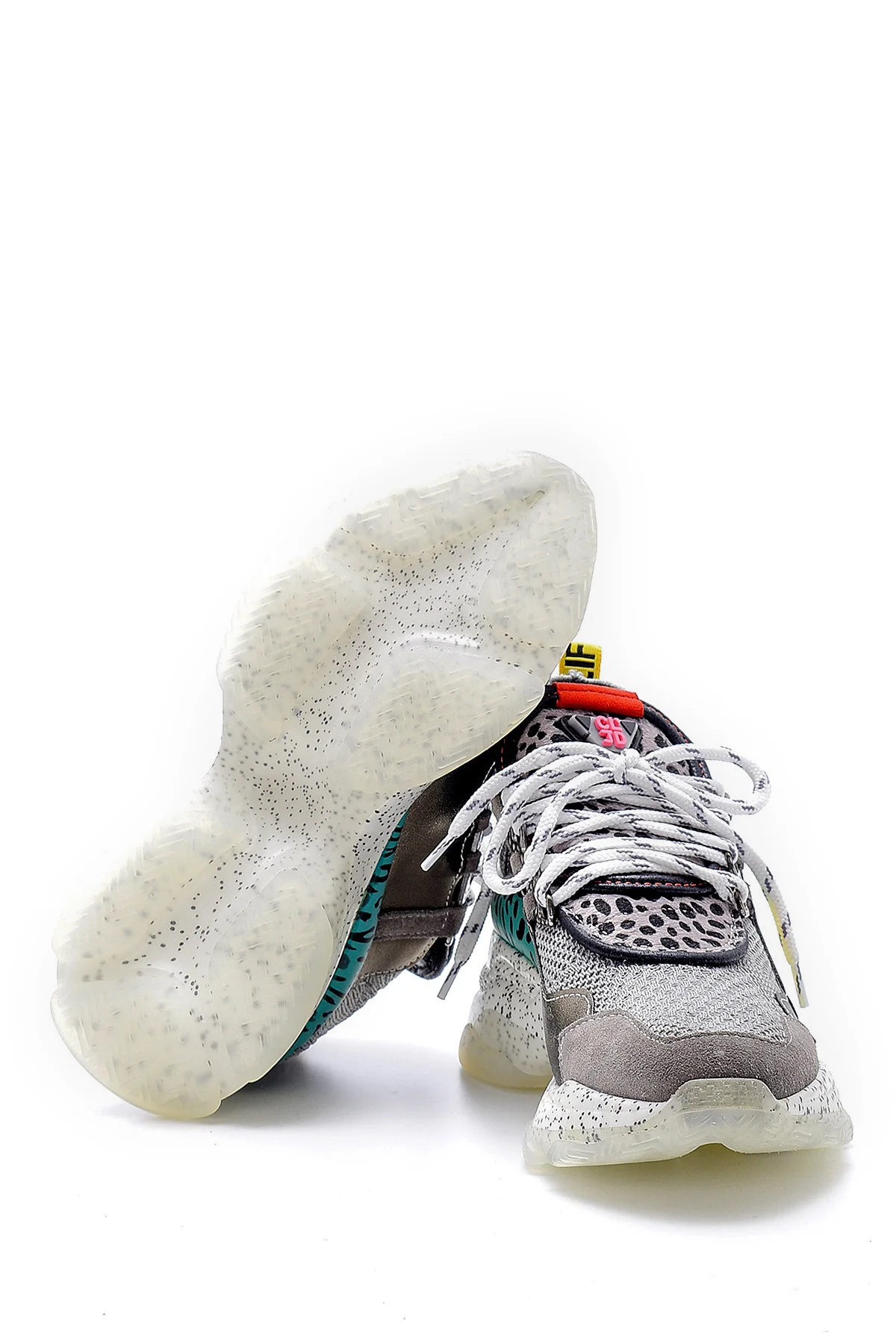 Kadın Yüksek Tabanlı Deri Sneaker - Image 4