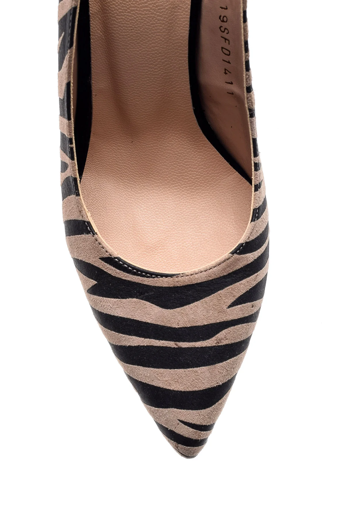 Kadın Zebra Desenli Topuklu Ayakkabı - Image 5