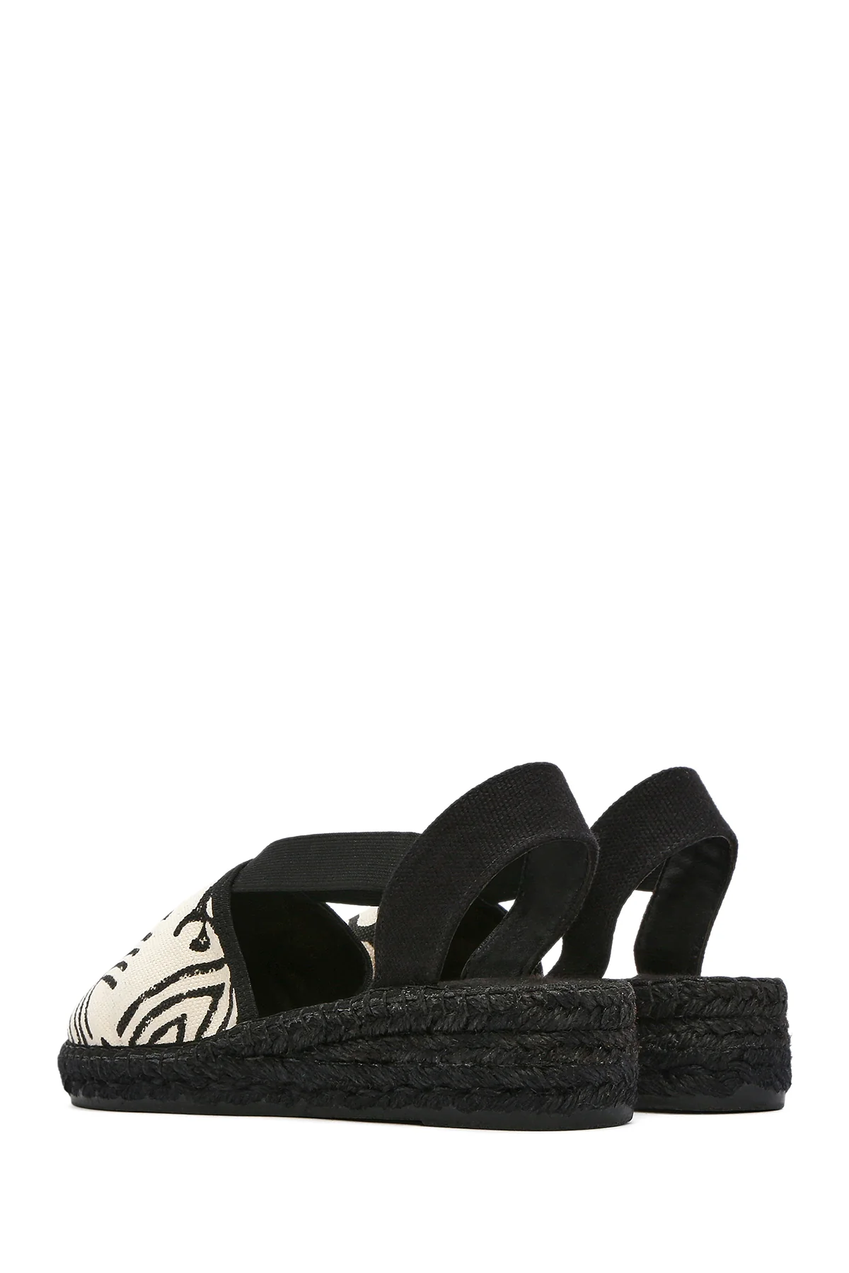 Kastamonu Taş Baskı Kadın Siyah Desenli Espadril - Image 6