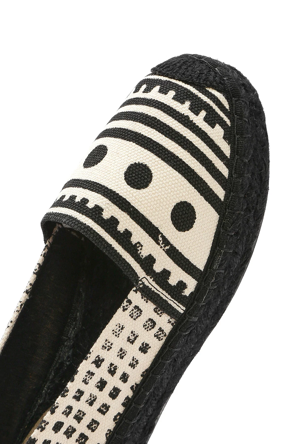Kastamonu Taş Baskı Kadın Siyah Desenli Espadril - Image 10