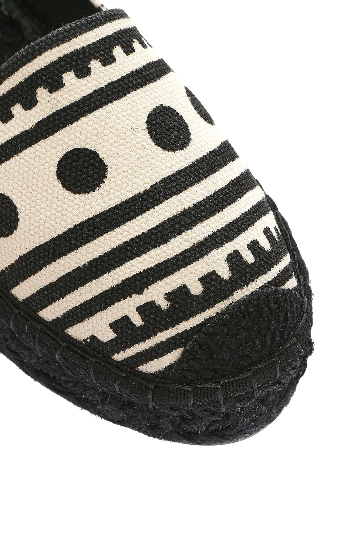 Kastamonu Taş Baskı Kadın Siyah Desenli Espadril - Image 12