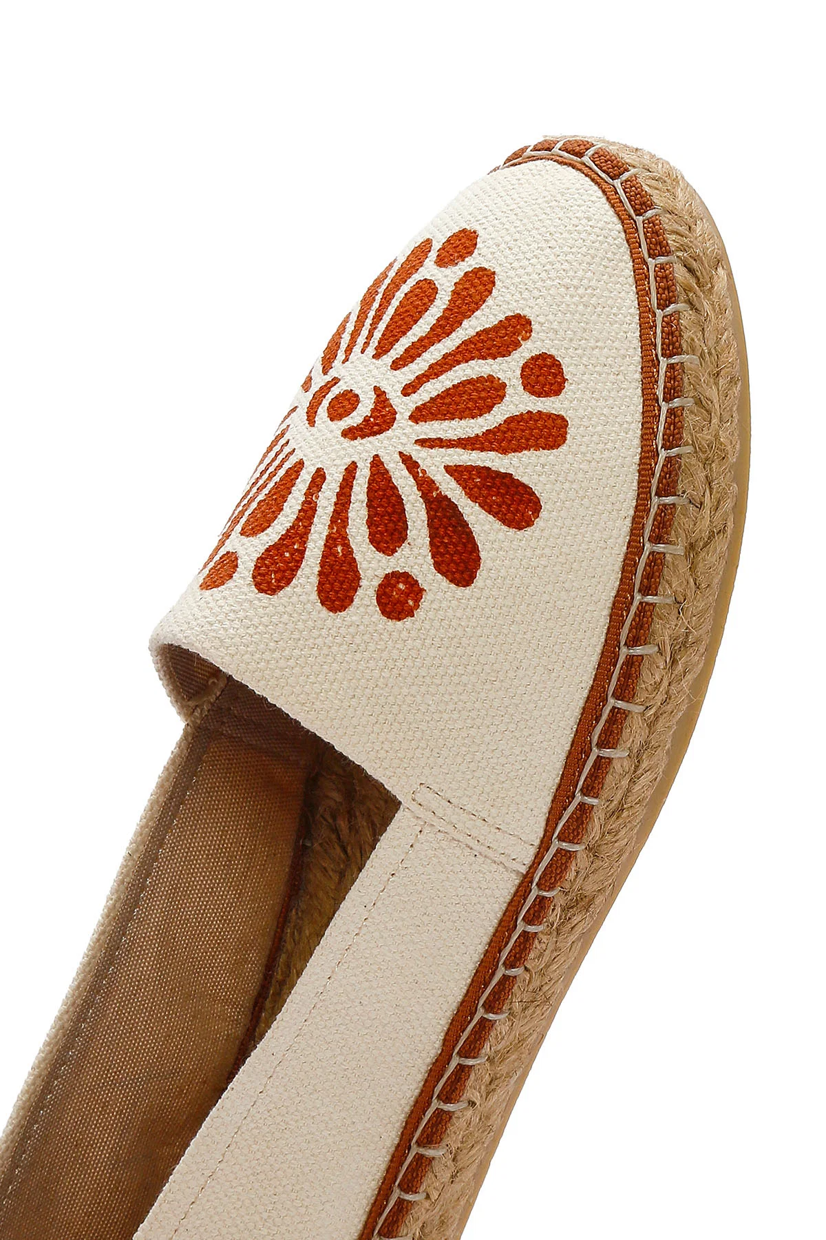 Kastamonu Taş Baskı Kadın Taba Desenli Espadril - Image 11