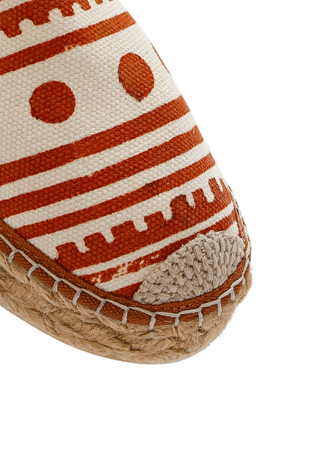 Kastamonu Taş Baskı Kadın Taba Desenli Espadril - Image 11