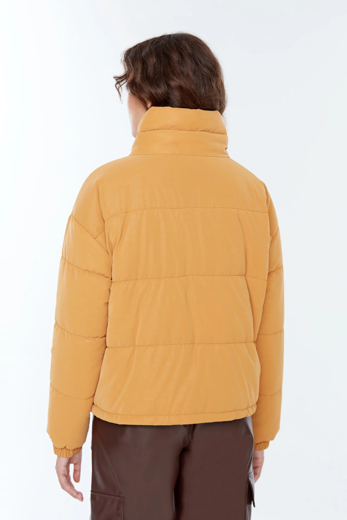 Kopenhag Kadın Safran Renk Softwear Mont - Image 4