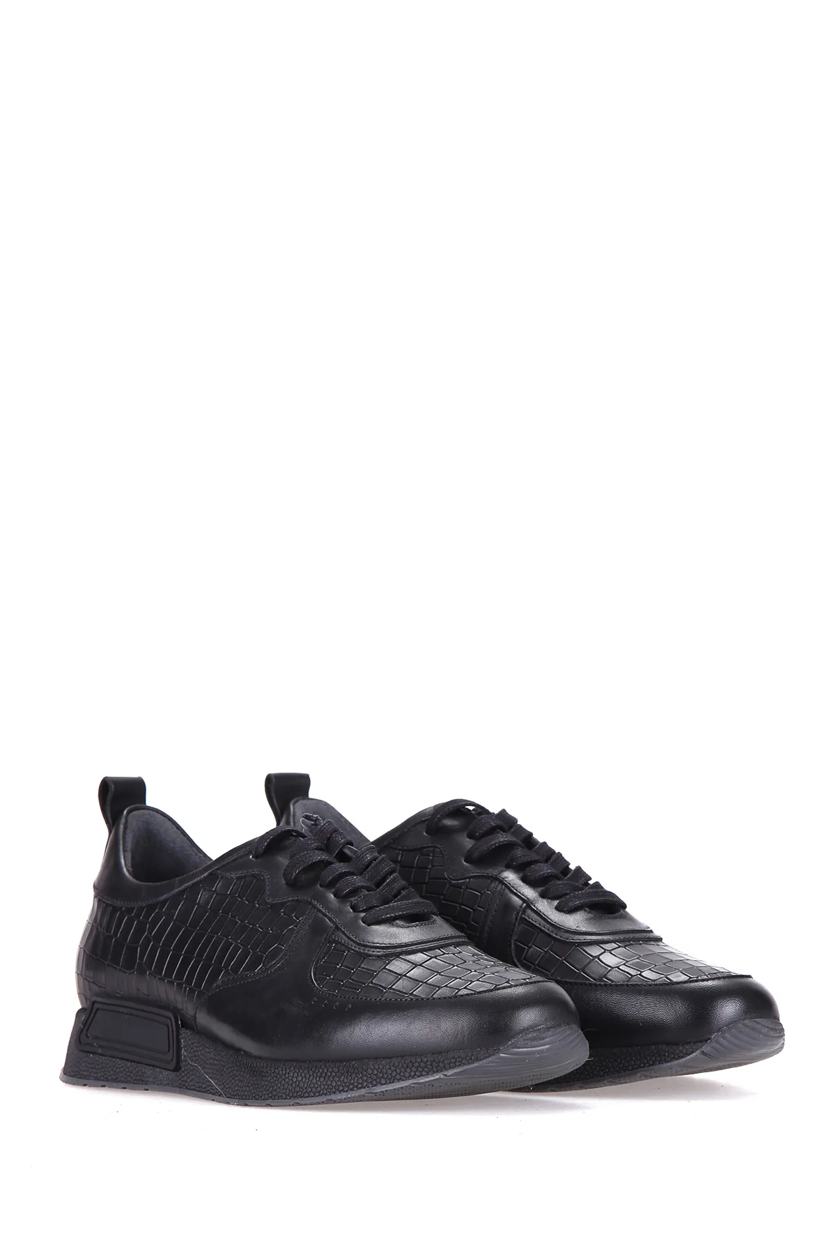 Kroko Desenli Erkek Deri Sneaker - Image 10