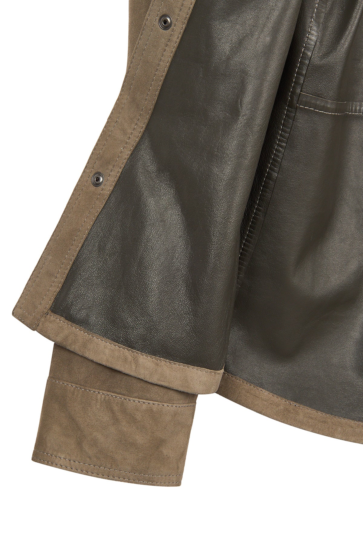 Martinez Erkek Vizon Süet Deri Gömlek Ceket - Image 7