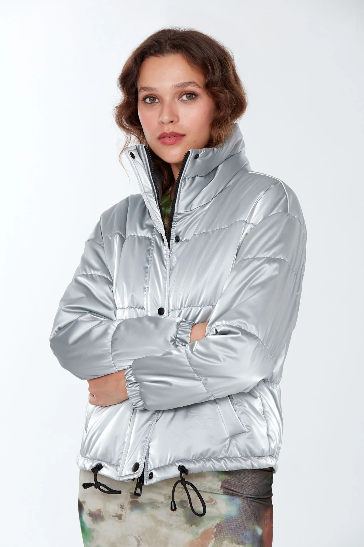 Oslo Kadın Gümüş Softwear Mont - Image 6