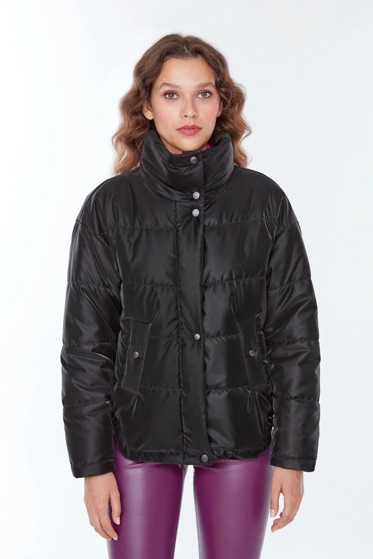 Quebec Kadın Siyah Softwear Mont - Image 2
