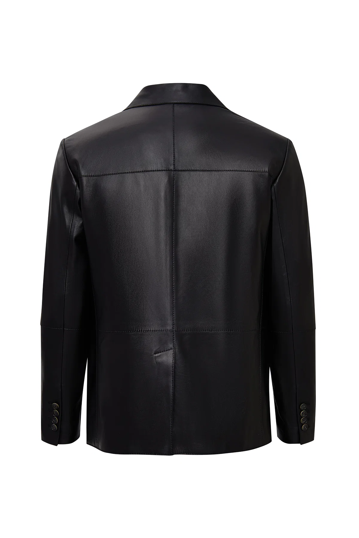 Rodrygo Erkek Siyah Blazer Deri Ceket - Image 4