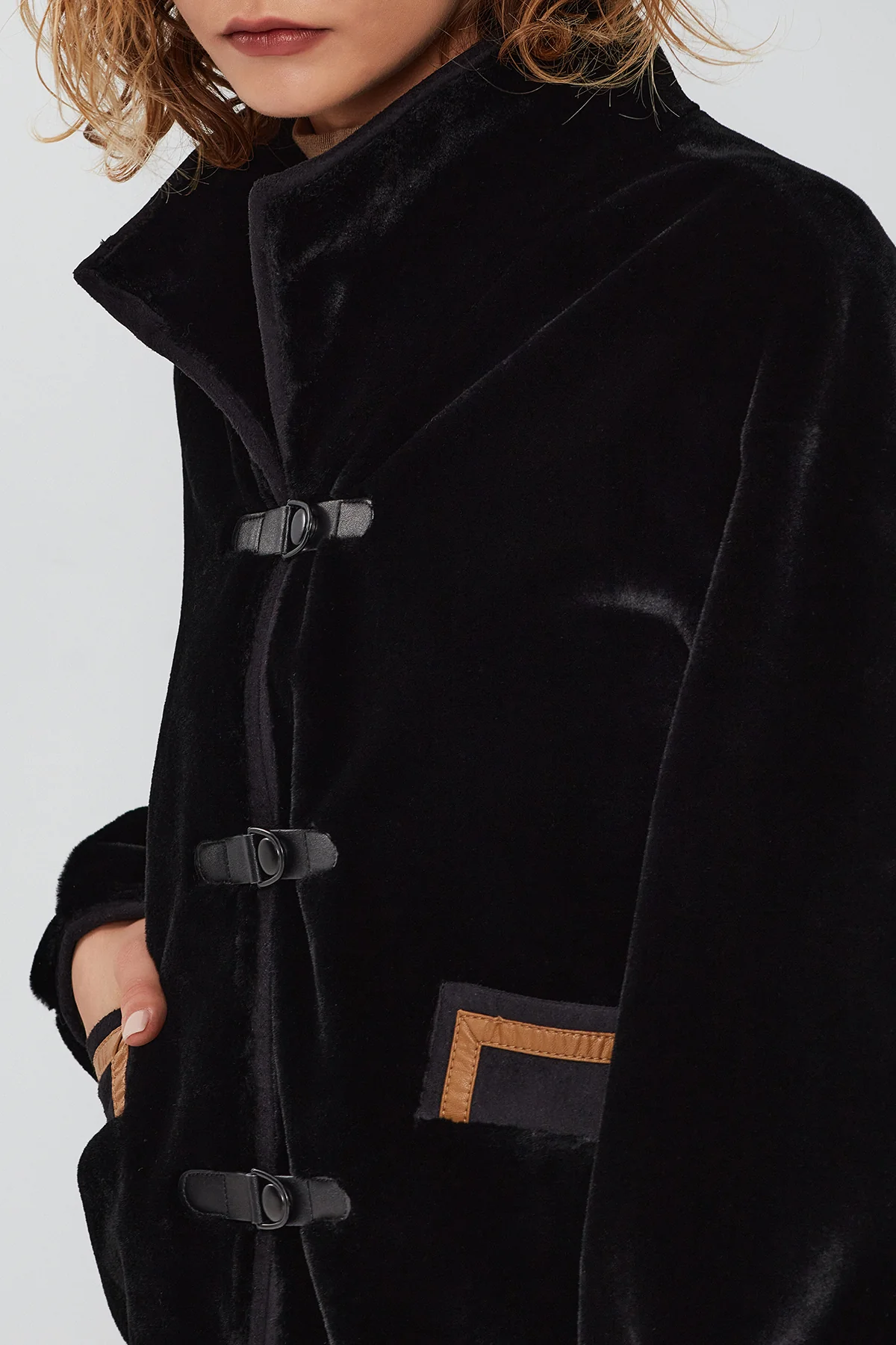 Rosiere Kadın Siyah Teddy Ceket - Image 7
