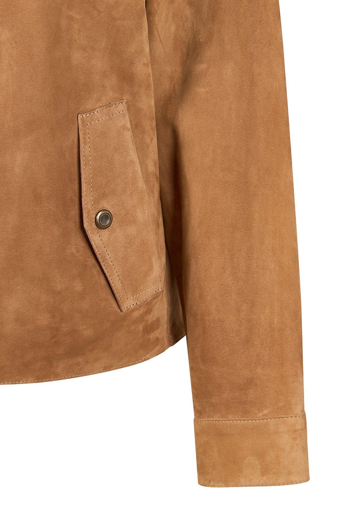 Sandiego Kadın Camel Oversize Süet Deri Ceket - Image 12