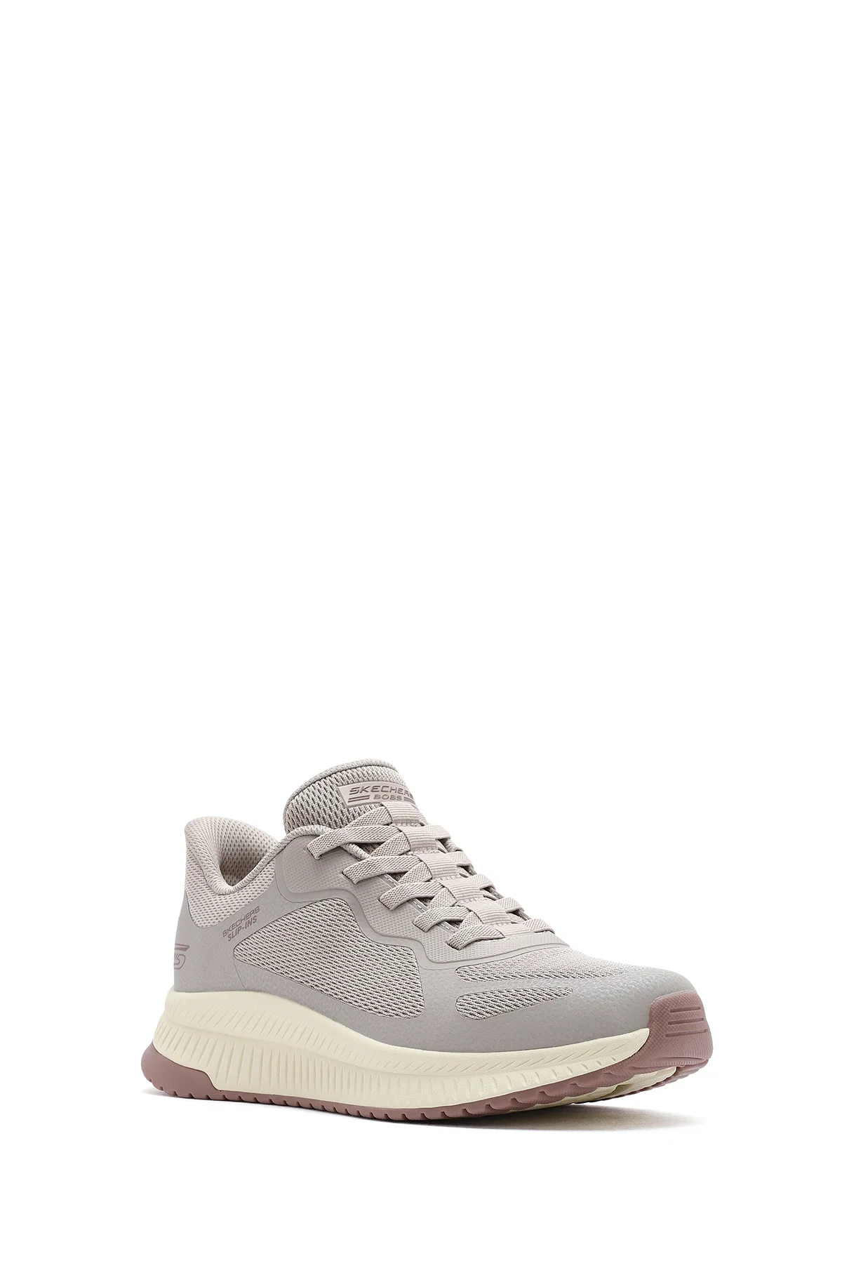 Skechers Erkek Bej Bobs Squad 4 Bağcıklı Kalın Tabanlı Kumaş Sneaker - Image 6