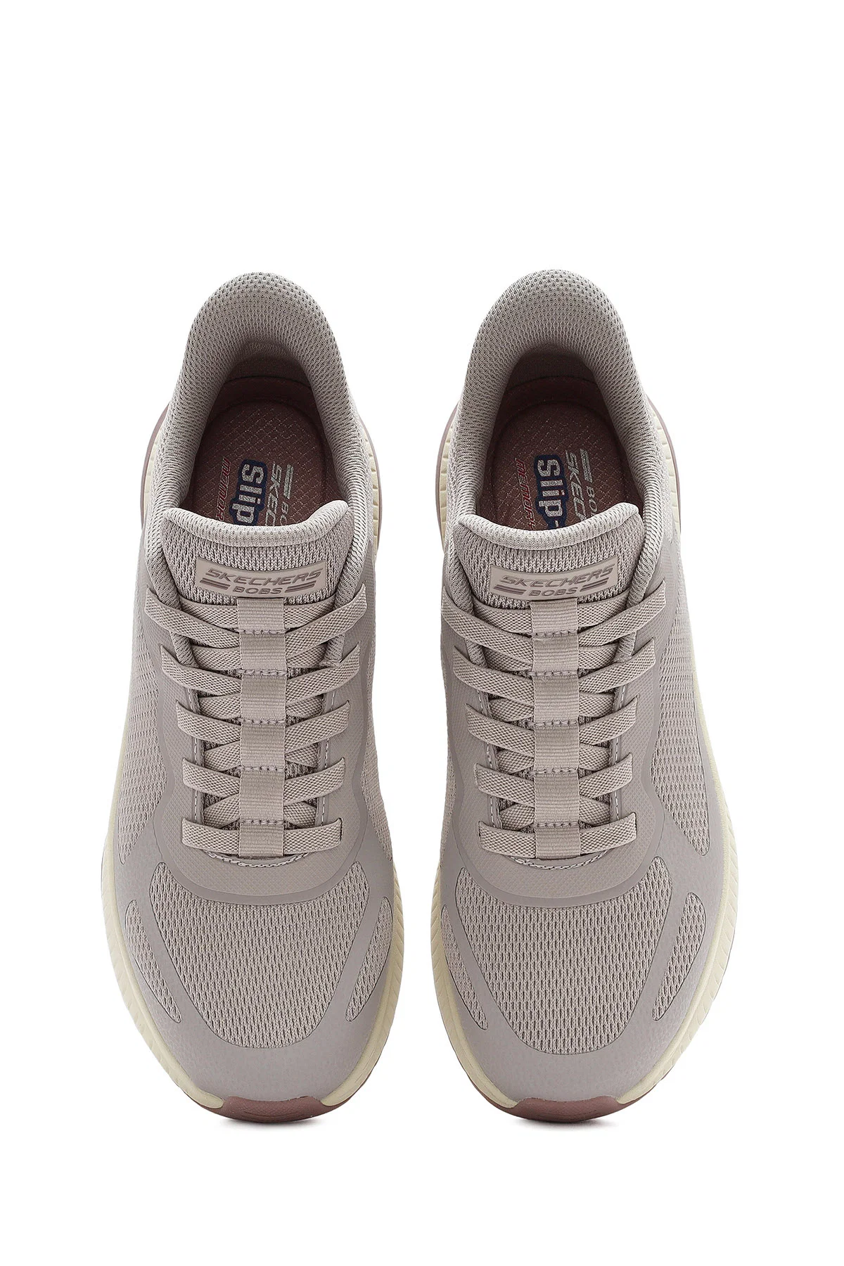 Skechers Erkek Bej Bobs Squad 4 Bağcıklı Kalın Tabanlı Kumaş Sneaker - Image 7