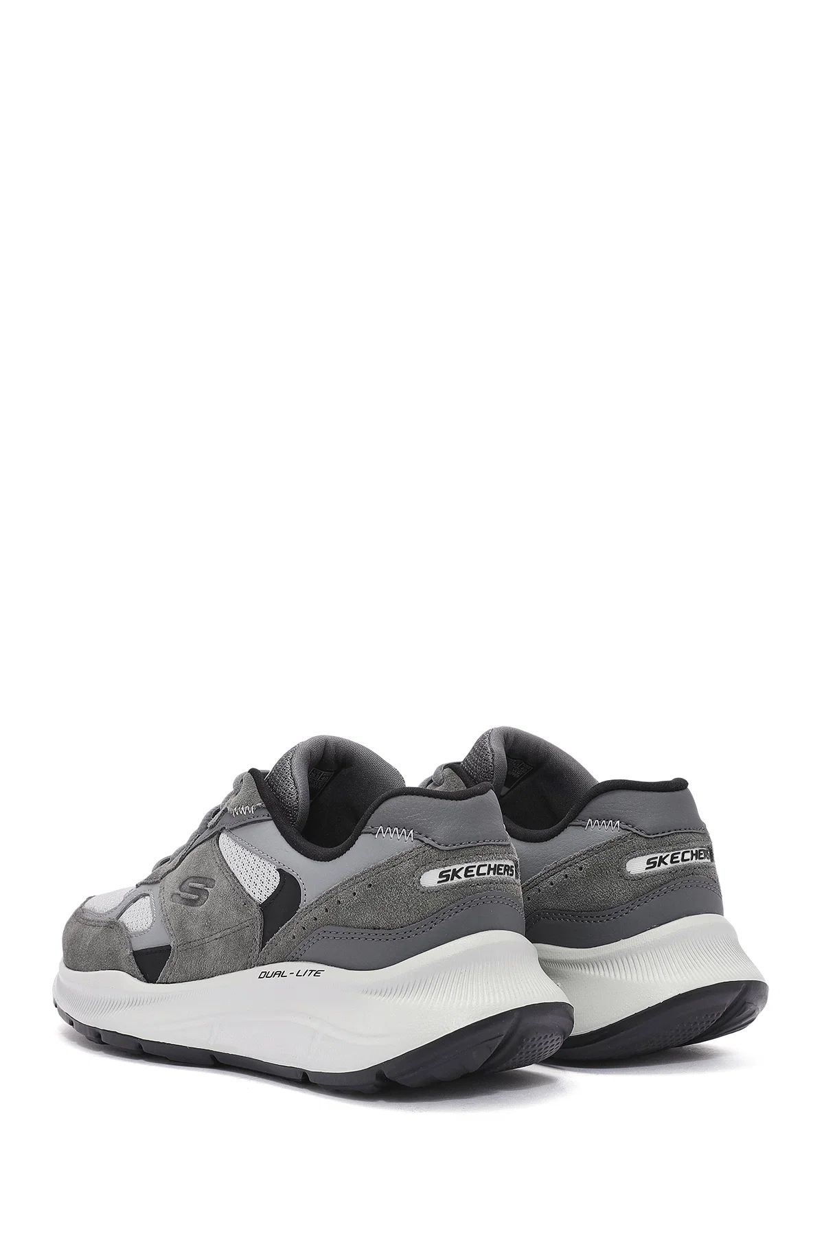 Skechers Erkek Gri Equalizer Bağcıklı Kalın Tabanlı Sneaker - Image 5