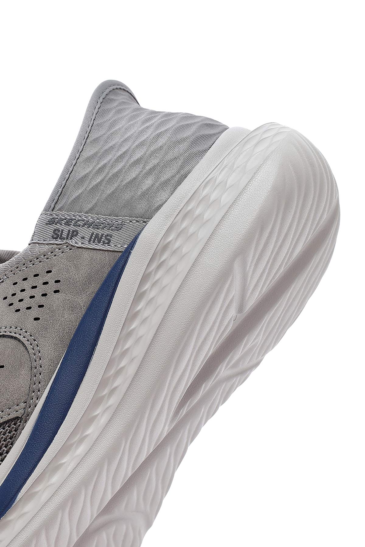 Skechers Erkek Gri Slade Bağcıklı Kalın Tabanlı Kumaş Sneaker - Image 10