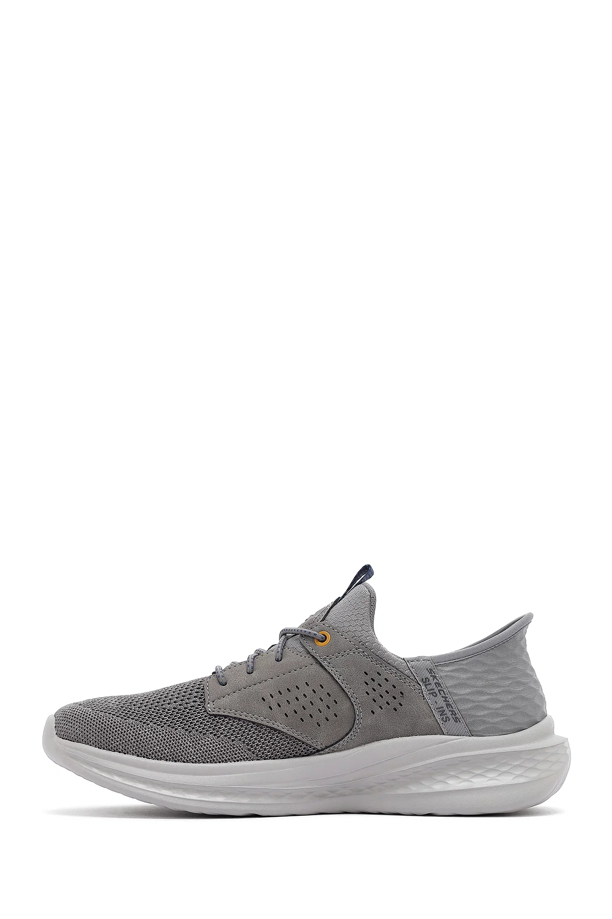 Skechers Erkek Gri Slade Bağcıklı Kalın Tabanlı Kumaş Sneaker - Image 2