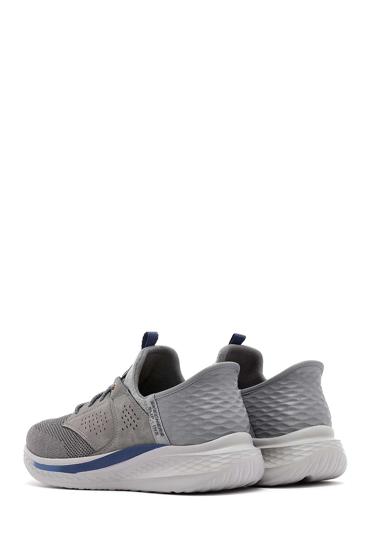 Skechers Erkek Gri Slade Bağcıklı Kalın Tabanlı Kumaş Sneaker - Image 5