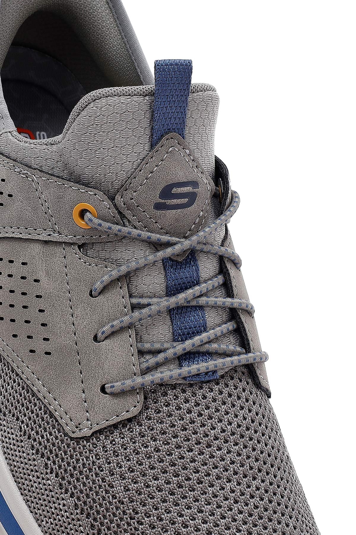 Skechers Erkek Gri Slade Bağcıklı Kalın Tabanlı Kumaş Sneaker - Image 8