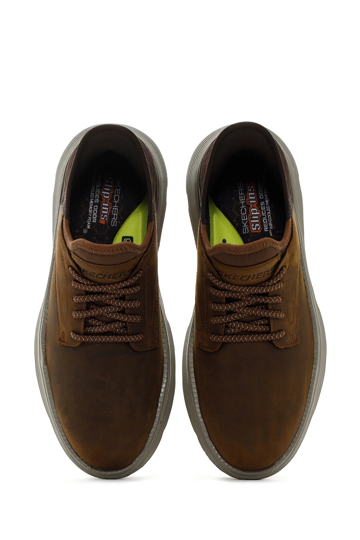 Skechers Erkek Kahverengi Garza Gervin Deri Sneaker - Image 6