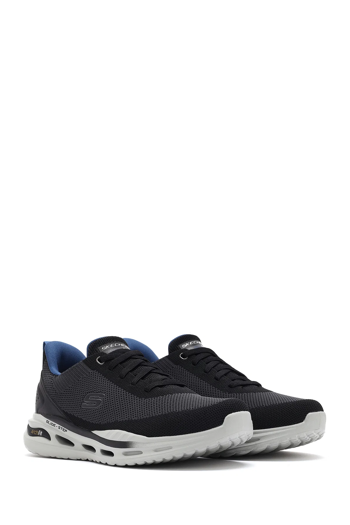 Skechers Erkek Siyah Arch Fit Orvan - Kincade Bağcıklı Kalın Tabanlı Sneaker - Image 3