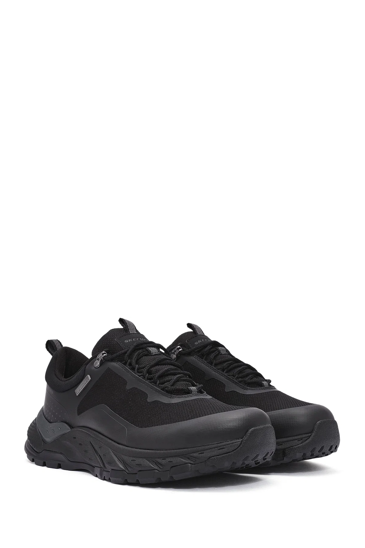 Skechers Erkek Siyah Bağcıklı Kalın Tabanlı Sneaker - Image 3