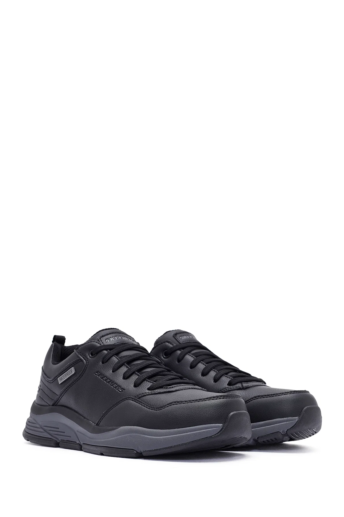 Skechers Erkek Siyah Bengao Bağcıklı Deri Sneaker - Image 3