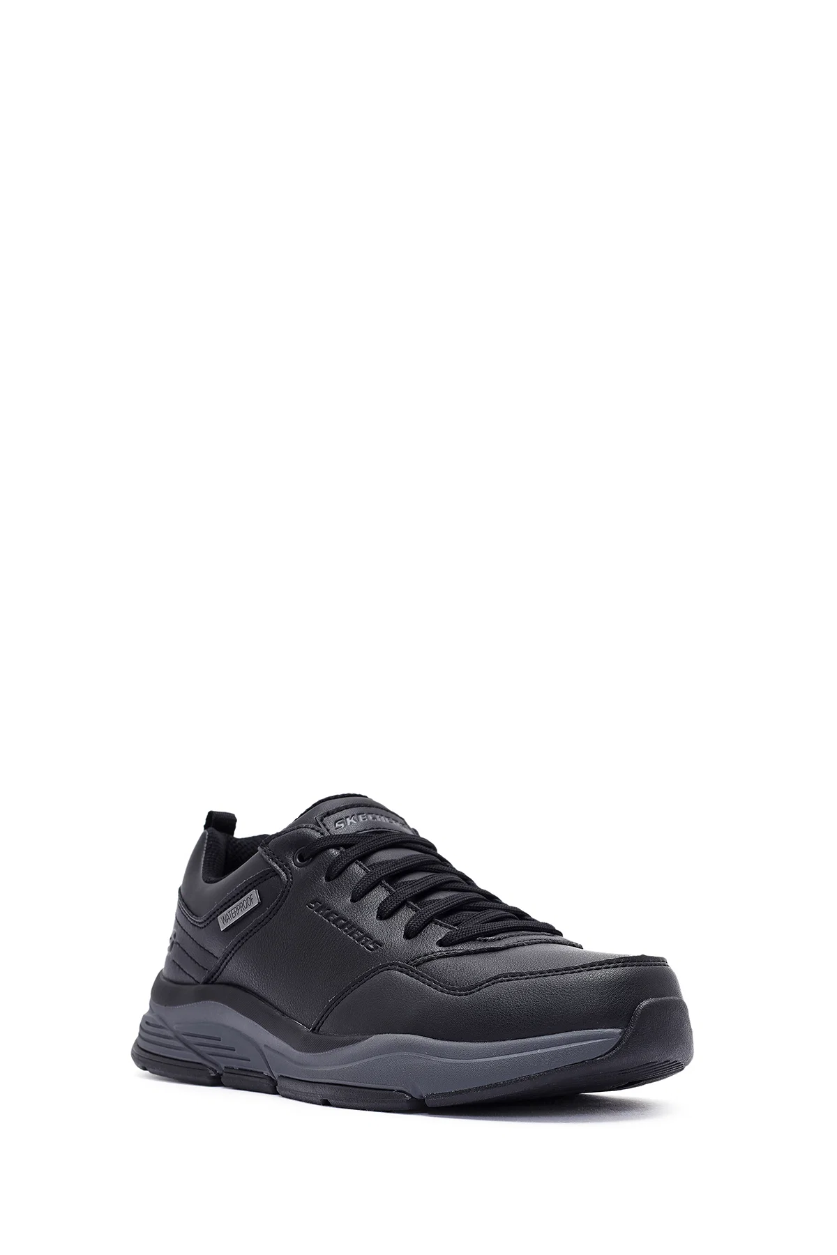 Skechers Erkek Siyah Bengao Bağcıklı Deri Sneaker - Image 6