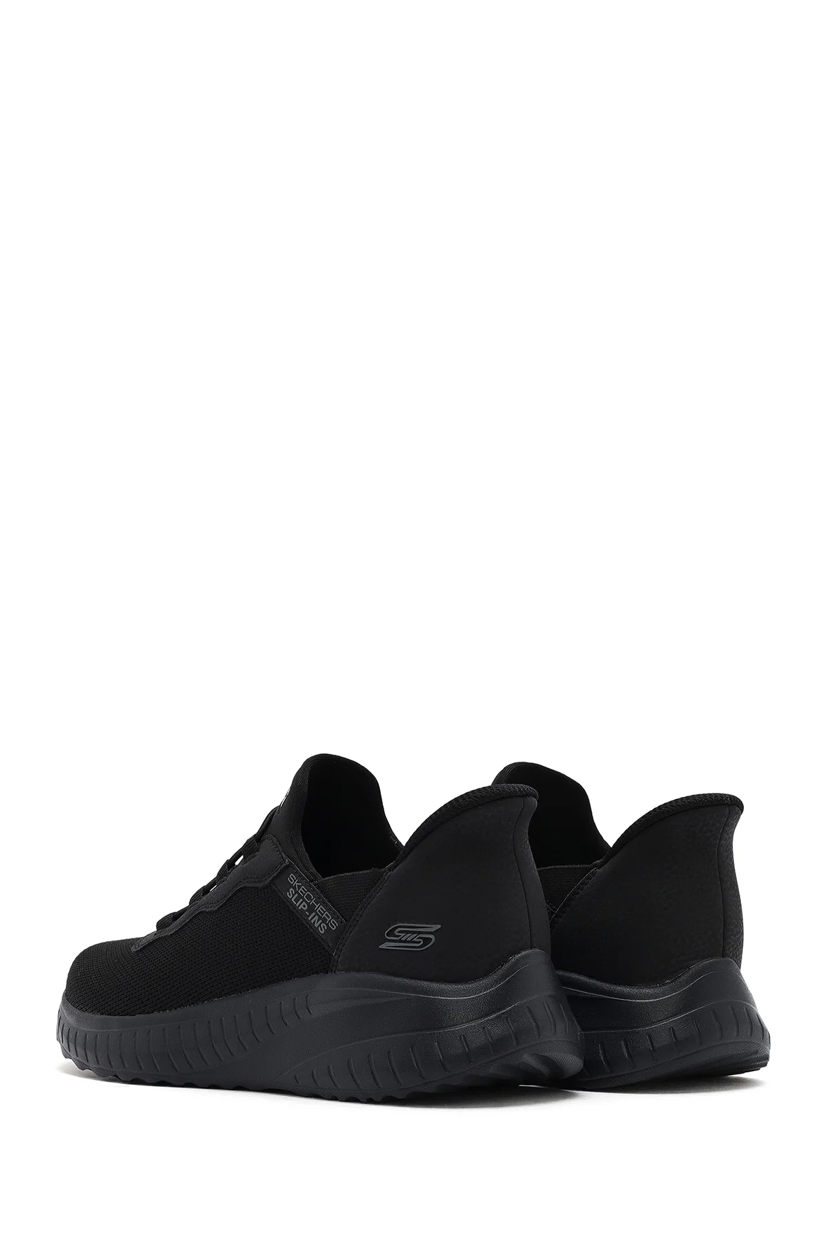 Skechers Erkek Siyah Bobs Squad Bağcıklı Kalın Tabanlı Kumaş Sneaker - Image 5