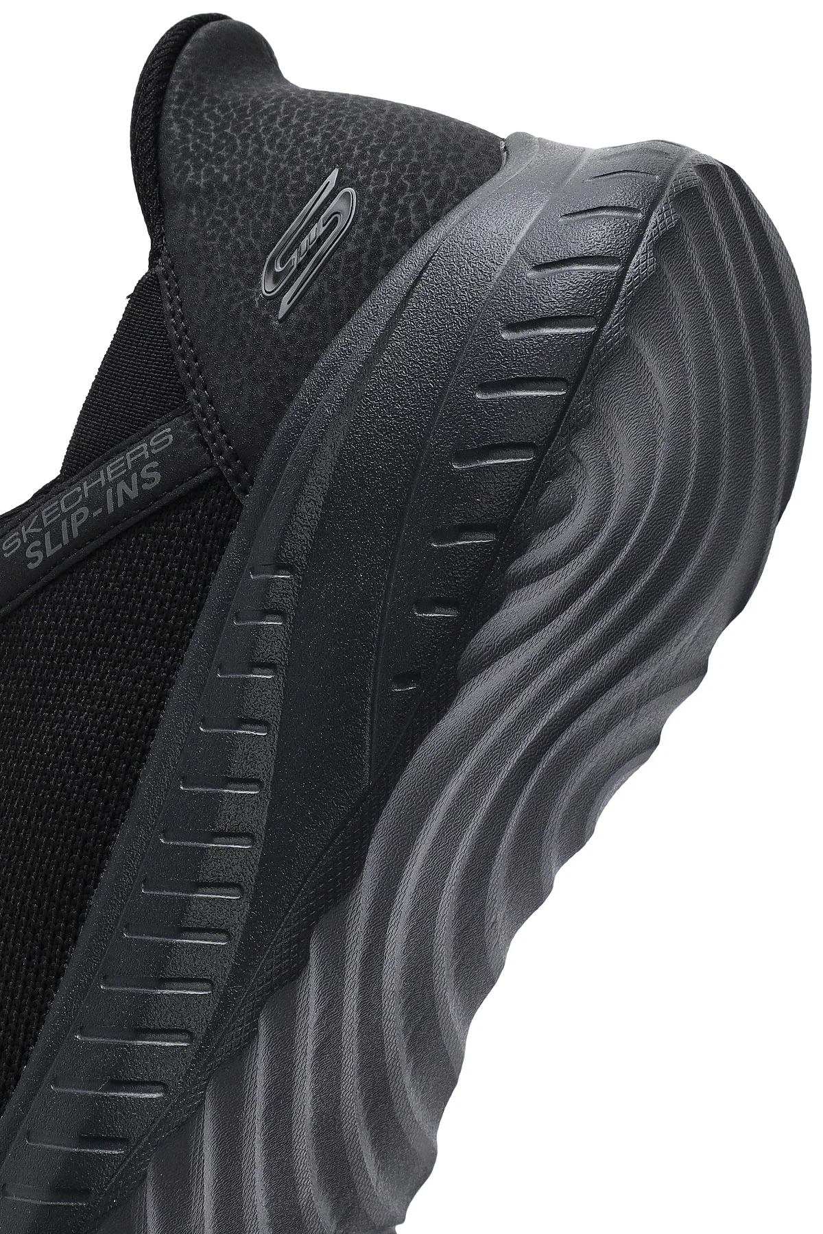 Skechers Erkek Siyah Bobs Squad Bağcıklı Kalın Tabanlı Kumaş Sneaker - Image 8