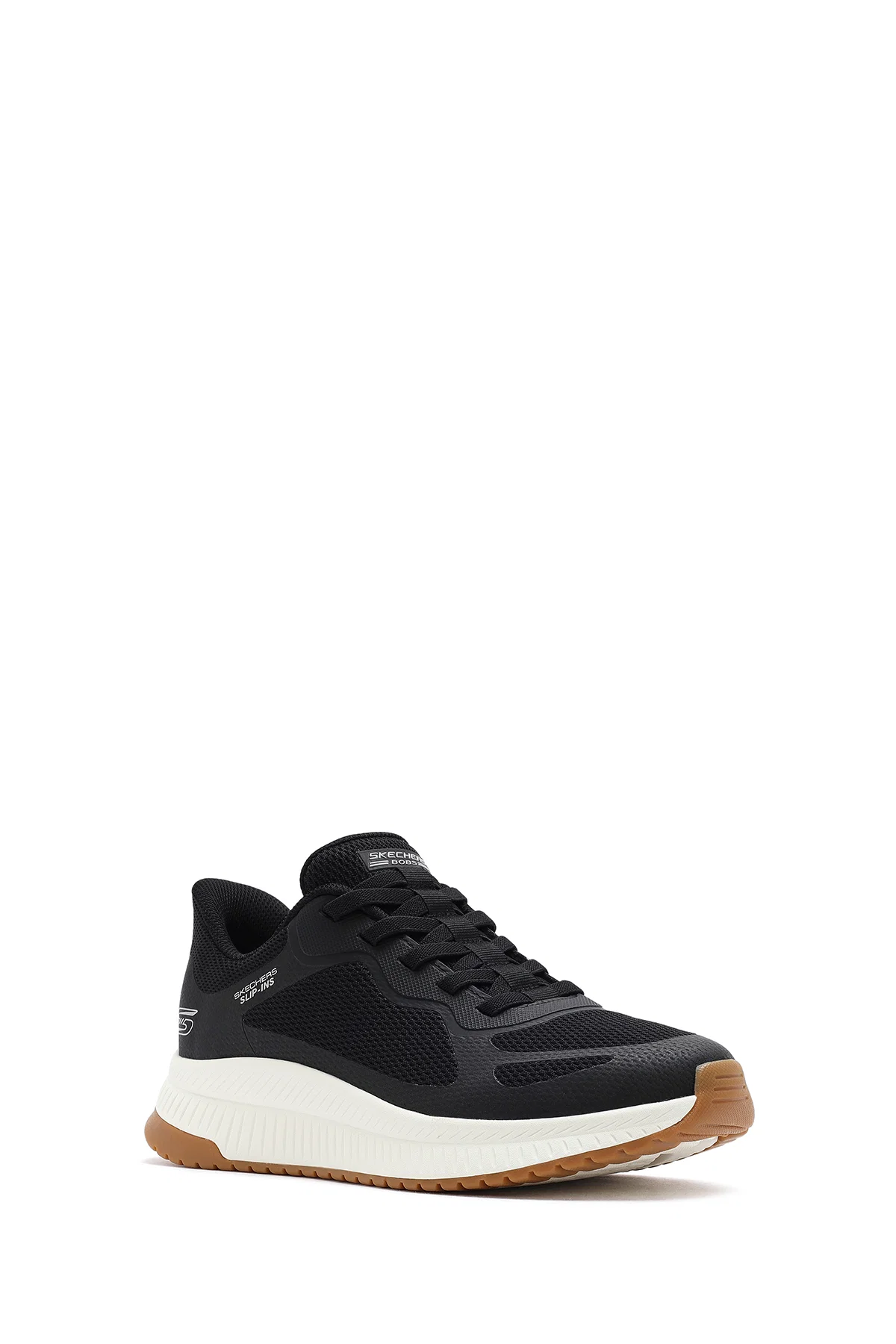 Skechers Erkek Siyah Bobs Squad Bağcıklı Kalın Tabanlı Kumaş Sneaker - Image 6