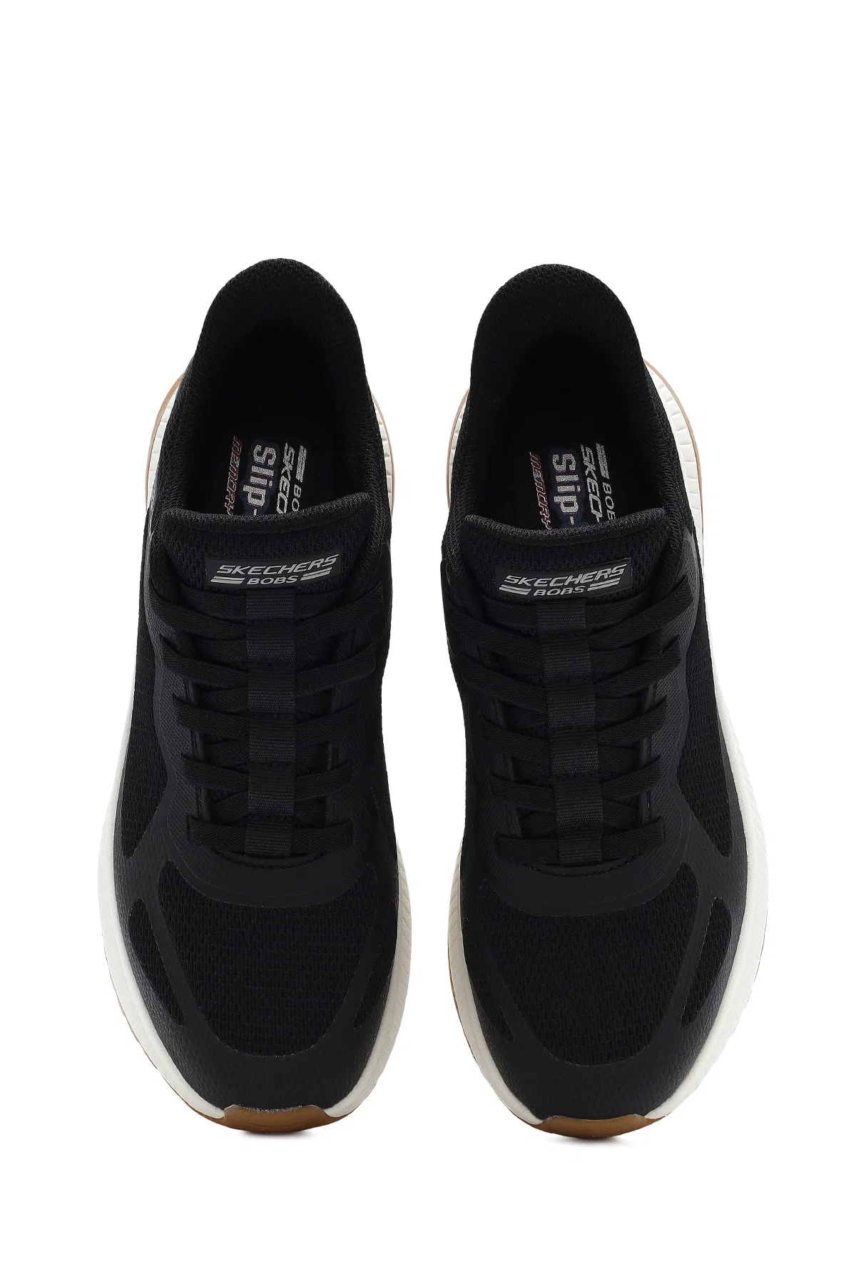 Skechers Erkek Siyah Bobs Squad Bağcıklı Kalın Tabanlı Kumaş Sneaker - Image 7