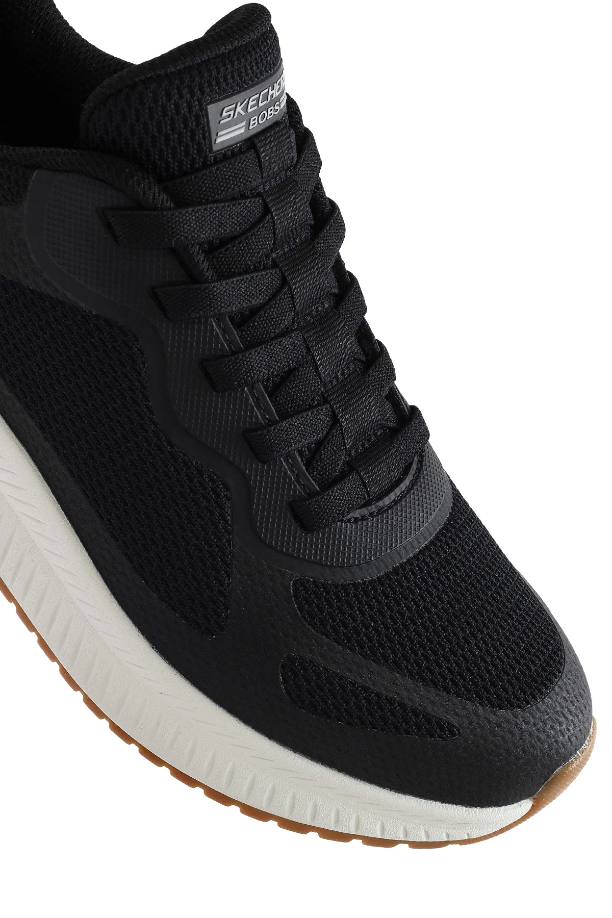 Skechers Erkek Siyah Bobs Squad Bağcıklı Kalın Tabanlı Kumaş Sneaker - Image 9