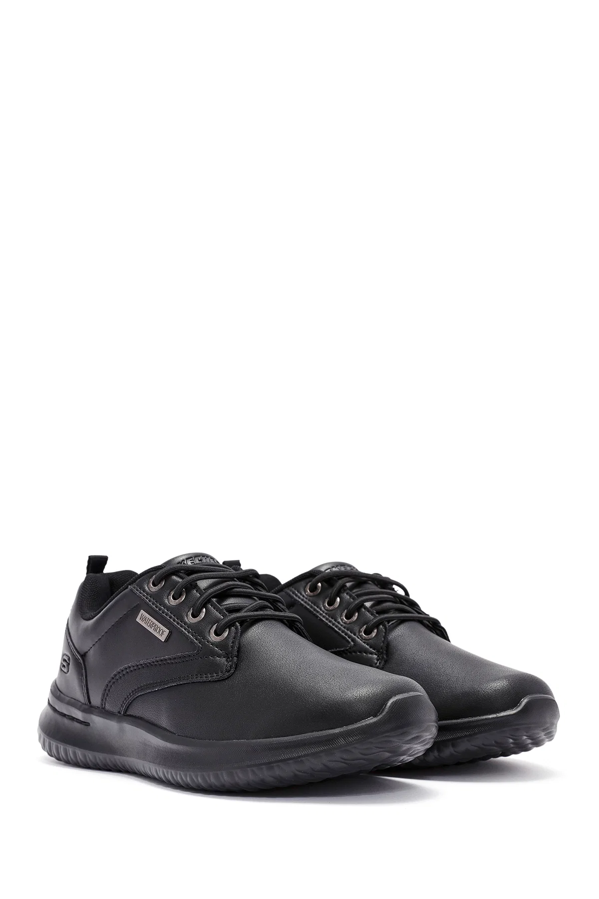 Skechers Erkek siyah Delson - Antigo Bağcıklı Deri Sneaker - Image 3