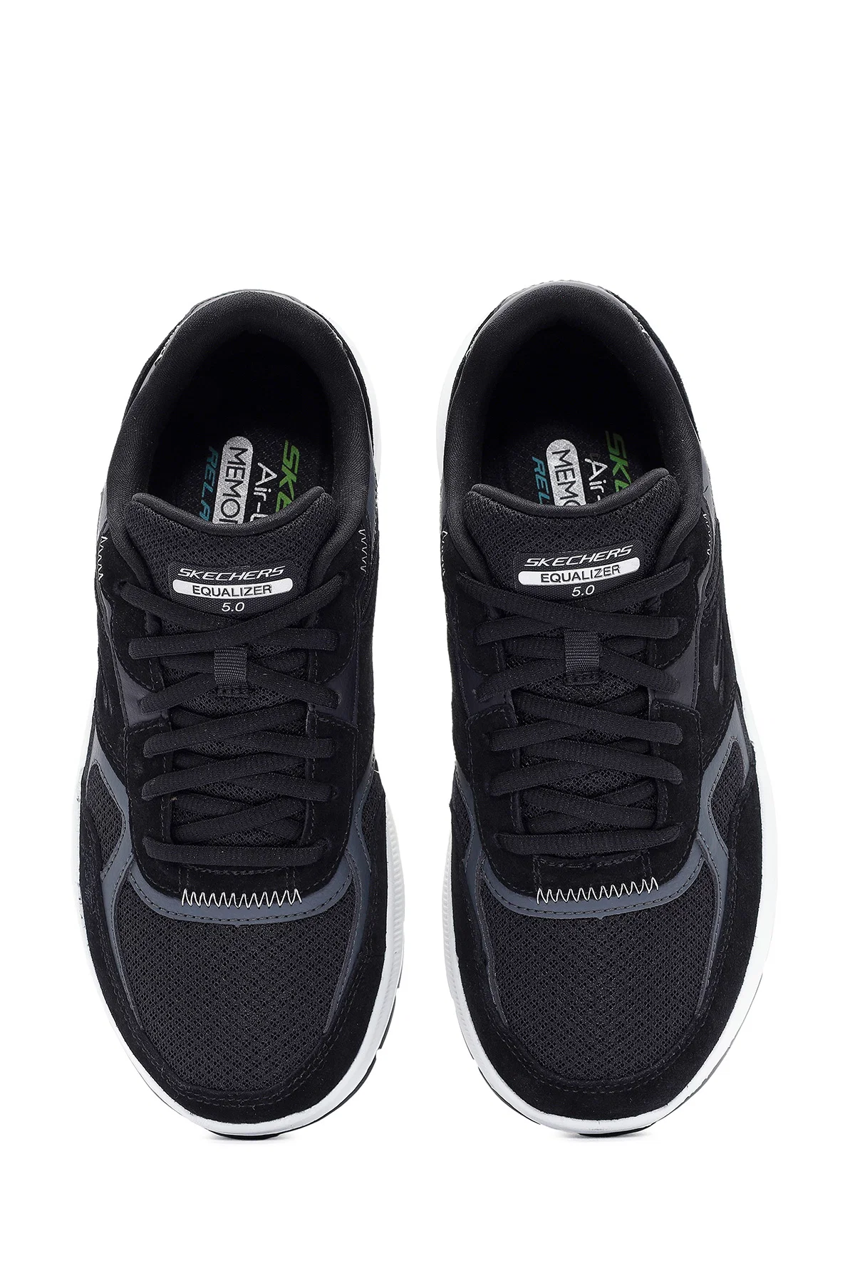 Skechers Erkek Siyah Equalizer Bağcıklı Kalın Tabanlı Sneaker - Image 7