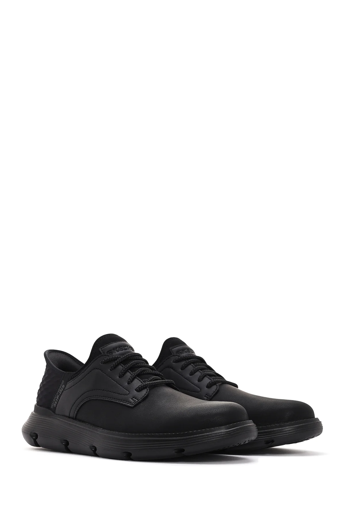 Skechers Erkek Siyah Gervin Deri Sneaker - Image 3
