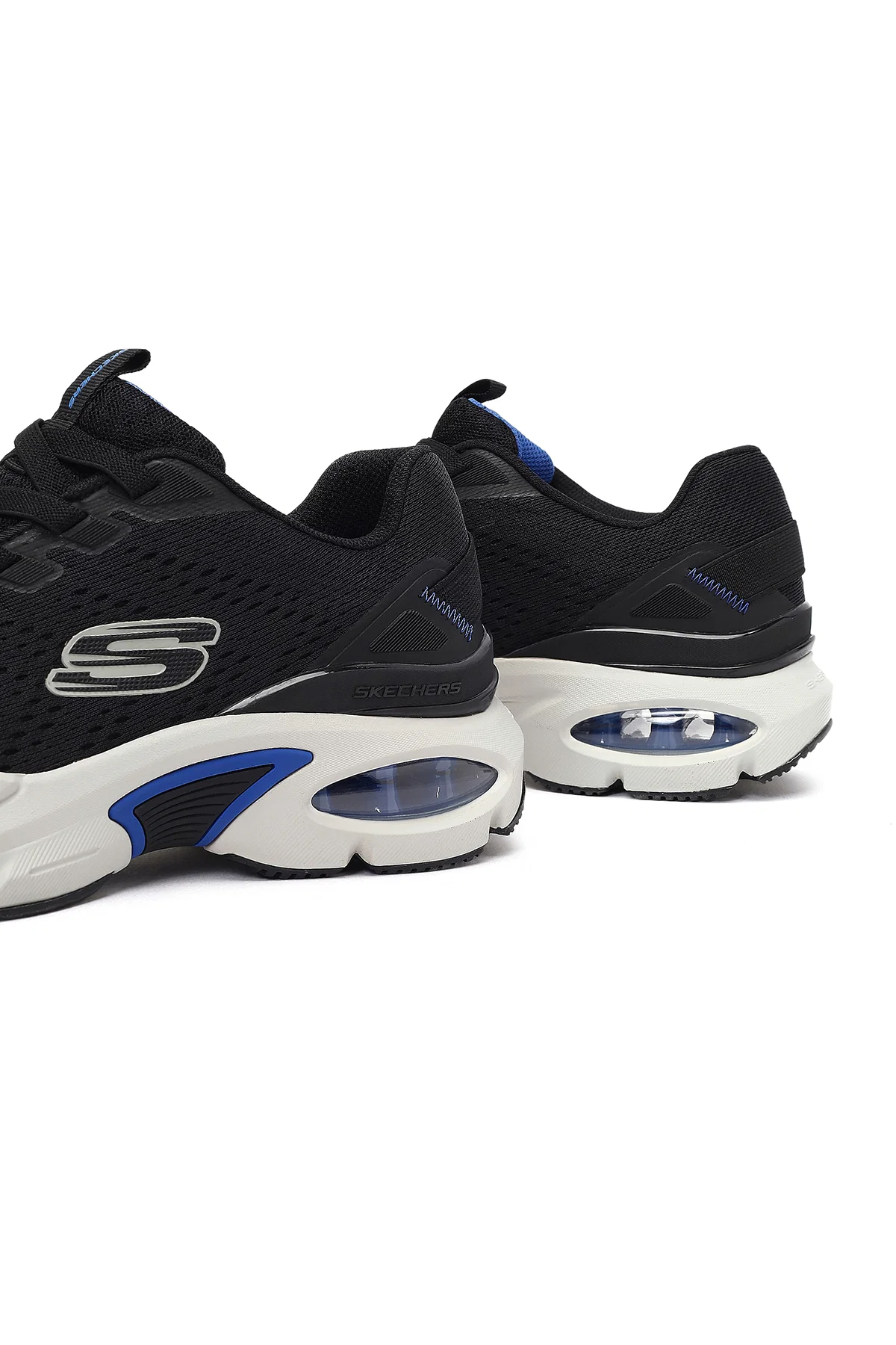Skechers Erkek Siyah Skech - Air Ventura Bağcıklı Kalın Tabanlı Kumaş Sneaker - Image 9